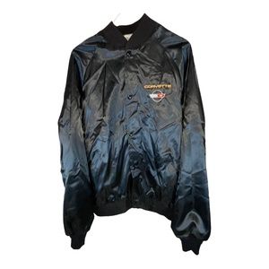VTG 80’s Westark Chevrolet Corvette Satin Jacket Embroidered Size Med